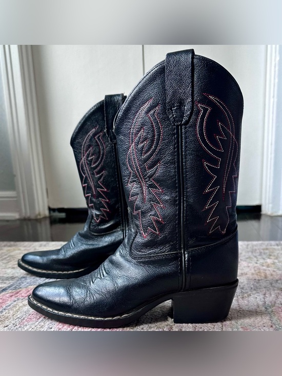 Cody James Other - Kid’s Black Leather Cody James Cowboy Boots with Red Stitching